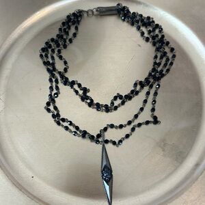 Virgins Saints & Angels Black Beaded Necklace